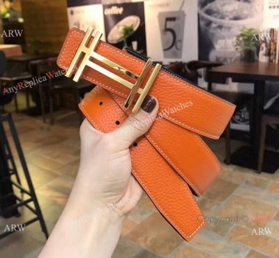 New Hermes Reversible Mens Belt - Double H Buckle